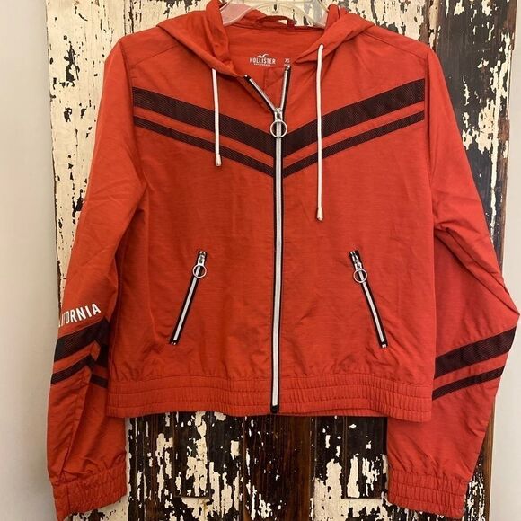 NWT Hollister California crop hoodie jacket. XS. - Picture 1 of 9